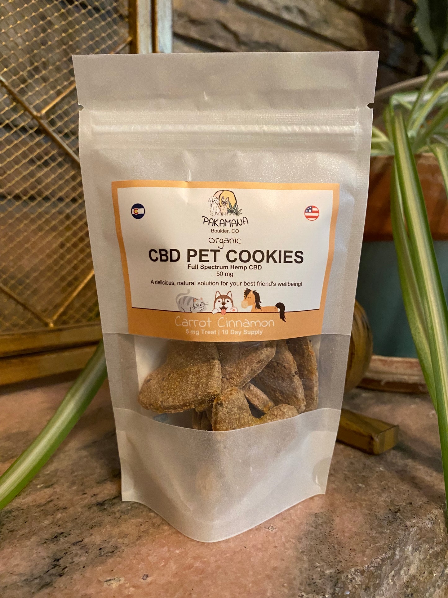 CBD Pet Treats - Cinnamon Carrot (Small - 10 cookies)