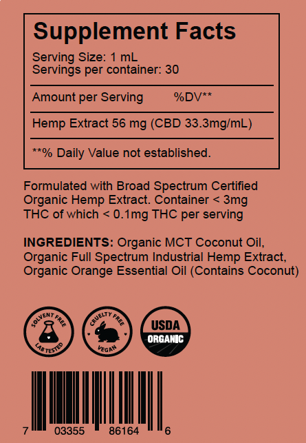 Broad Spectrum CBD Hemp Extract 1000mg Tincture