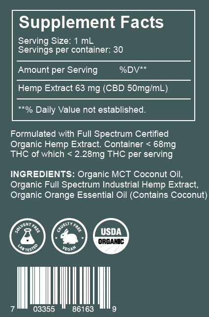 Full Spectrum CBD Hemp Extract 1500mg Tincture